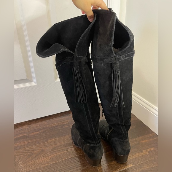 Frye Black Suede OTK (Over the Knee) Boot - Picture 3 of 7